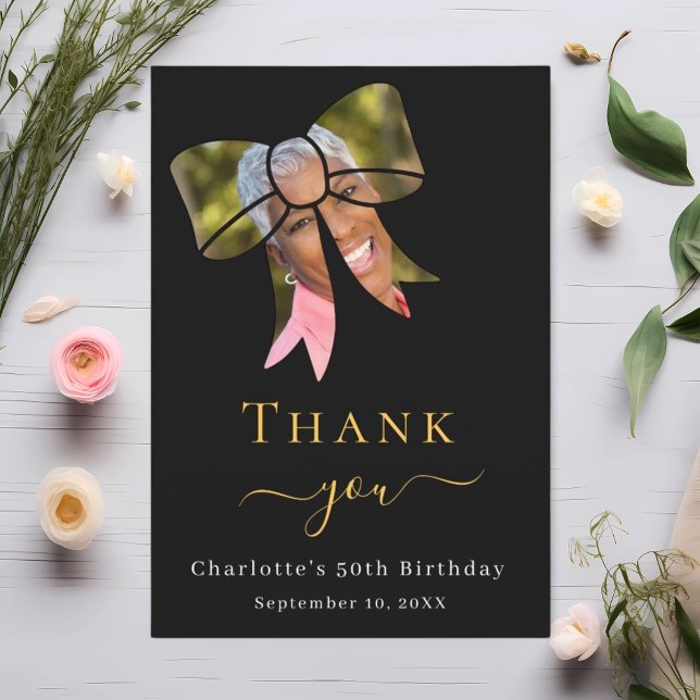 Birthday Foto bow Dankeskarte (Von Creator hochgeladen)