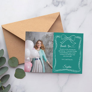 Birthday Foto handgeschriebenes Buggrün Dankeskarte