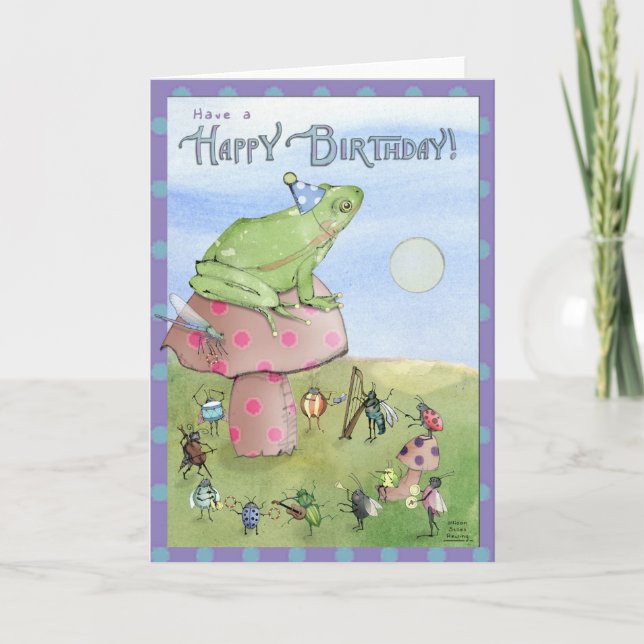 Birthday Frog Karte (Vorderseite)