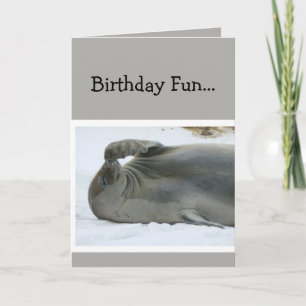 Birthday Fun Laughing Seal Age Humor Karte