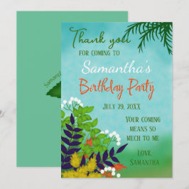 Birthday Garden Theme Dankeskarte