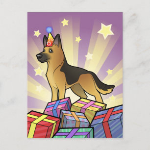 Birthday German Shepherd Postkarte