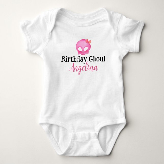 Birthday Ghoul Skeleton Baby Party Shirt Bodysuit (Vorderseite)