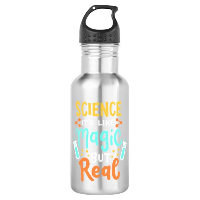 Birthday Gift | Science It Is Like Magic Edelstahlflasche (Vorderseite)