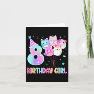 Birthday Girl 8. Geburtstag Squish Squad Mallow Gi Karte