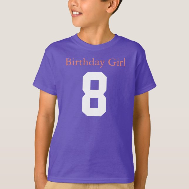 Birthday Girl 8 T-Shirt (Vorderseite)
