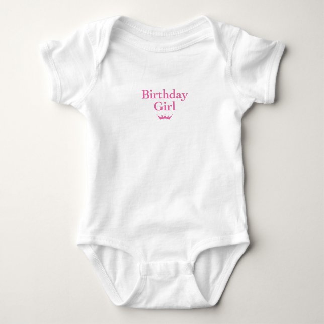 Birthday Girl Baby Strampler (Vorderseite)