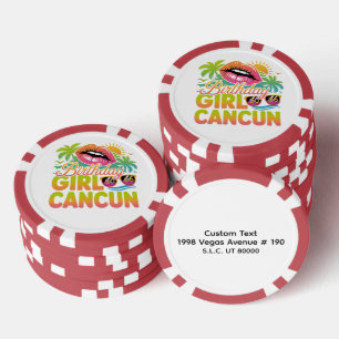 Birthday Girl Cancun 2026 Tropischer Urlaubstrip Pokerchips