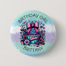 Birthday Girl Cupcake Whimsical Personalisiert