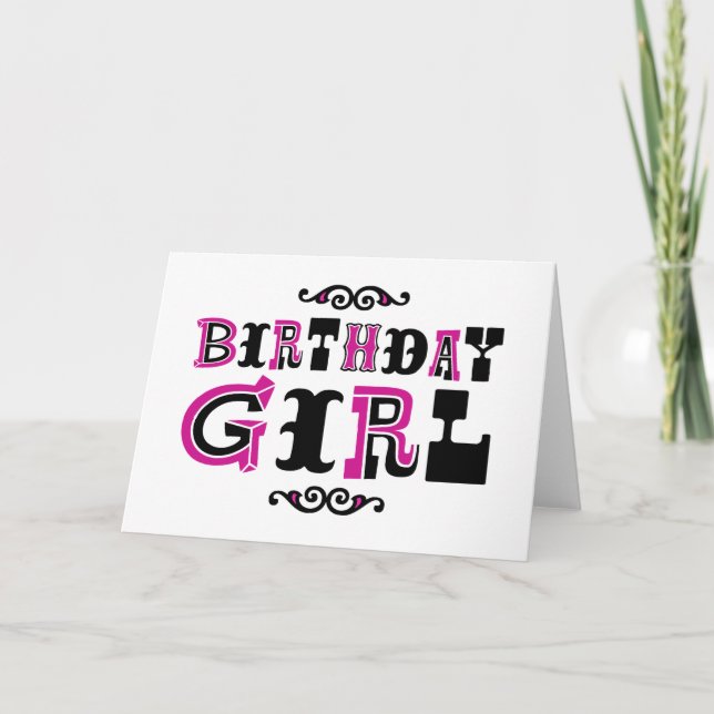 Birthday Girl Karte (Vorderseite)