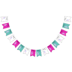 Birthday Girl Mermaid Thema Wimpelkette