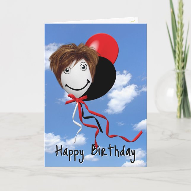 Birthday Girl On Party Ballon Karte (Vorderseite)