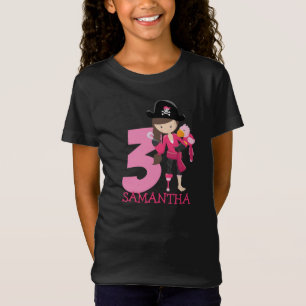 Birthday GIRL ParrotParty Pirate 3. Name T - Shirt