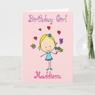 Birthday Girl Personalisiert Karte