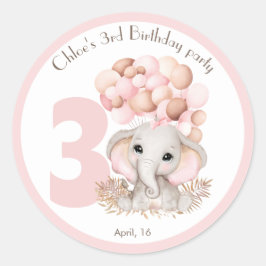 Birthday Girl Personalisiert Runder Aufkleber