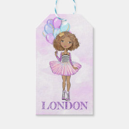 Birthday Girl Princess African American Lavender Geschenkanhänger
