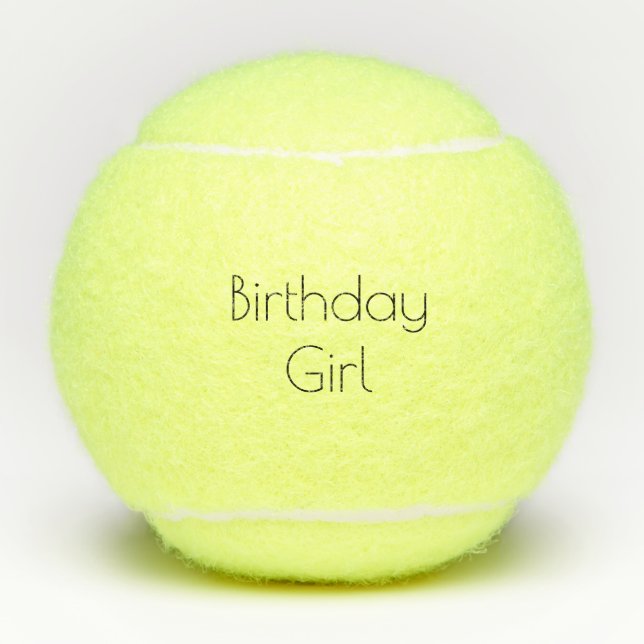 Birthday Girl Tennis BAlls Tennisbälle (Vorderseite)