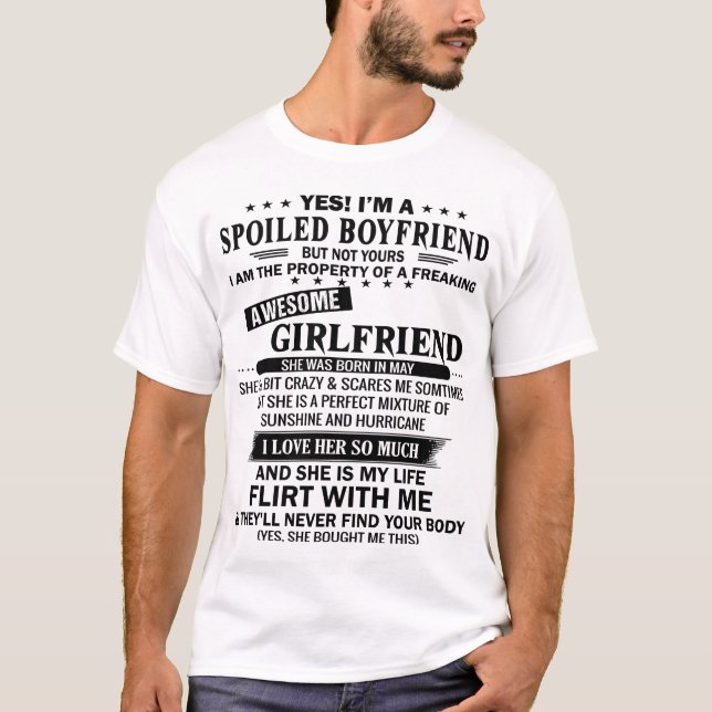 Birthday Girlfriend geboren im Mai T-Shirt (Vorderseite)