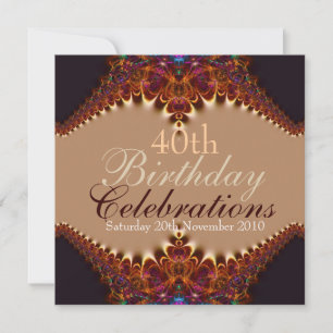 Birthday Golden Earth - Einladungen
