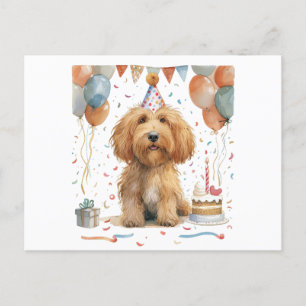 Birthday Goldendoodle Dog Postkarte