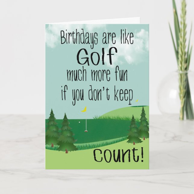 Birthday Golf Course Humour Carte Anniversaire (Devant)