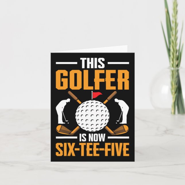 Birthday Golf Shirts für Männer 65 Jahre alt Golfe Karte (Vorderseite)