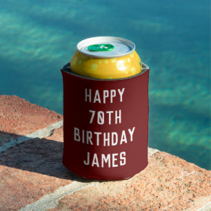 Birthday Golfer 70. Eleganter Burgund Vater Stilvo Dosenkühler