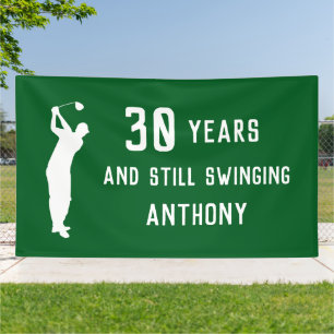 Birthday Golfer Funny 30. glücklicher Vater Par Sp Banner