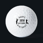Birthday Golfer Funny 30. Happy Vater Golf Balls Golfball<br><div class="desc">Alles Gute zum 30. Geburtstag. Sonniger 30. Geburtstag,  schwarz,  golfer Zitat. Ideal für Papa,  Stiefpapa. Golfer Geschenkidee. Sie können den Namen personalisieren.</div>