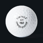 Birthday Golfer Funny 60. Happy Vater Golf Balls Golfball<br><div class="desc">Vintage Auflage von 1962. Funny 60. Geburtstag Zitat. Ideal für Vater,  Großvater,  Stiefvater. Golfer Geschenkidee. Sie können das Jahr personalisieren.</div>