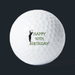 Birthday Golfer Funny 70. Happy Vater Golf Balls Golfball<br><div class="desc">Alles Gute zum 70. Geburtstag! Funny 70. Geburtstag Zitat. Ideal für Vater,  Großvater,  Stiefvater. Golfer Geschenkidee. Personalisieren Sie es mit einem Namen.</div>