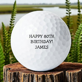 Birthday Golfer Funny 80. Happy Vater Golf Balls Golfball
