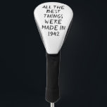 Birthday Golfer Funny 80. Happy Vater Golf Headcover<br><div class="desc">ALLE BESTEN DINGE WURDEN 1942 GEMACHT. Witziges 80. Geburtstagsziffer. Ideal für Vater,  Großvater,  Stiefvater. Golfer Geschenkidee. Sie können das Jahr personalisieren.</div>