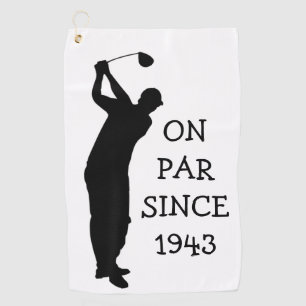 Birthday Golfer Funny 80. Happy Vater Par Spaß Golfhandtuch
