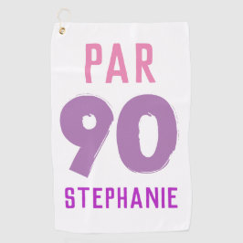 Birthday Golfer Funny 90. Happy Par Für sie Golfhandtuch