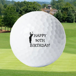 Birthday Golfer Funny 90. Happy Vater Golf Balls Golfball
