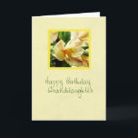 Birthday Grandaughter Yellow Lily Karte<br><div class="desc">Beautiful yellow lily on this birthday card for granddaughter.</div>