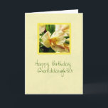 Birthday Grandaughter Yellow Lily Karte<br><div class="desc">Beautiful yellow lily on this birthday card for granddaughter.</div>