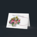 Birthday, Granddaughter, Flower Basket Karte<br><div class="desc">This lovely basket of flowers makes hat perfekt and colorful way to wish someone special a happy birthday.</div>