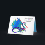 Birthday, Grandson, Dragon Kaleidoscope Sammlung Karte<br><div class="desc">See many other designs in this bright Kaleidoscope Collection.  See under MY SAMMLUNGEN - KALEIDOSCOPE COLLECTION</div>