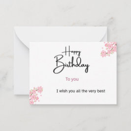 Birthday Greeting Card | Custom Text | Unique Pers Mitteilungskarte