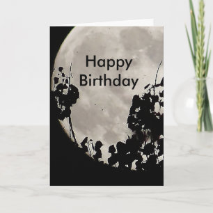 Birthday greeting card mystic moon karte