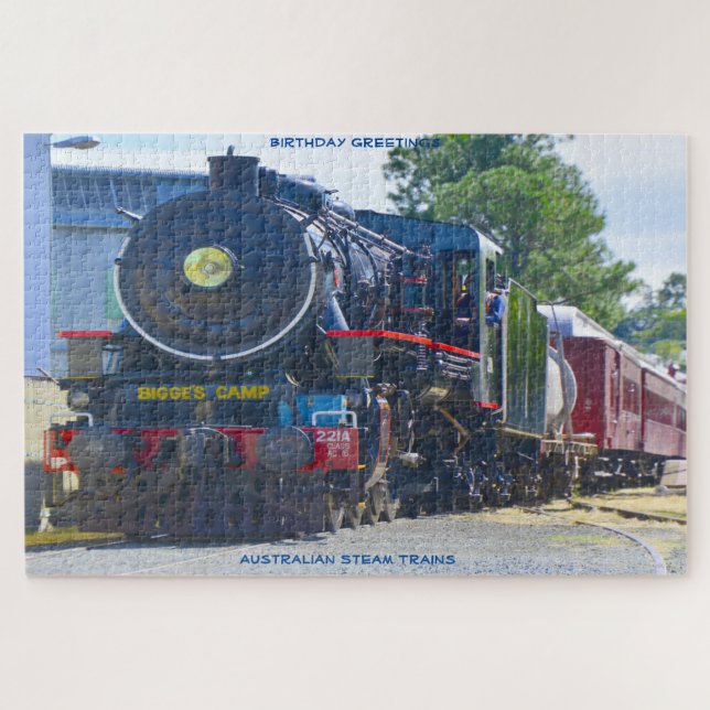 Birthday Greetings Australian Steam Trains (Horizontal)