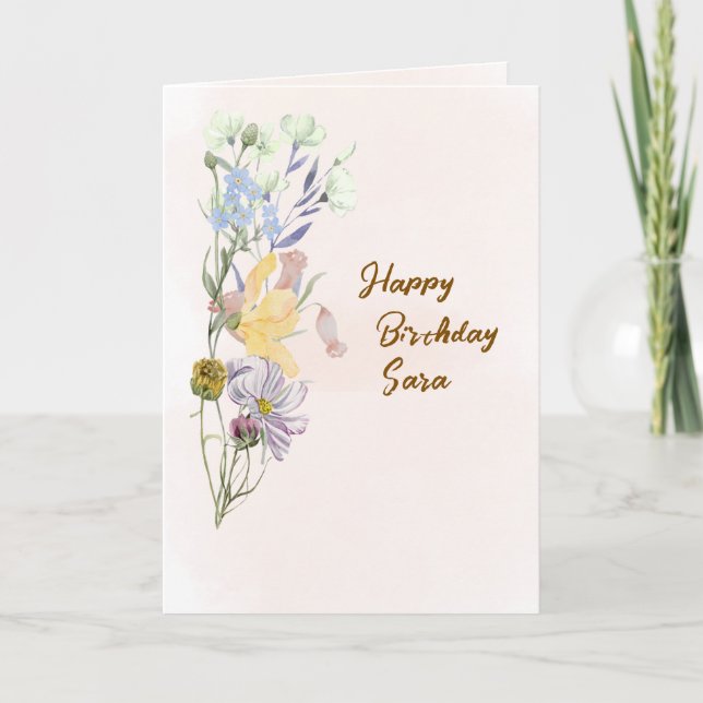 Birthday Greetings Card  Karte (Vorderseite)