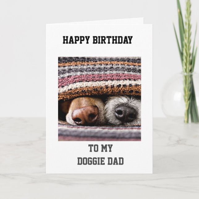 BIRTHDAY GREETINGS "From YOUR DOGGIE" CARD Karte (Vorderseite)