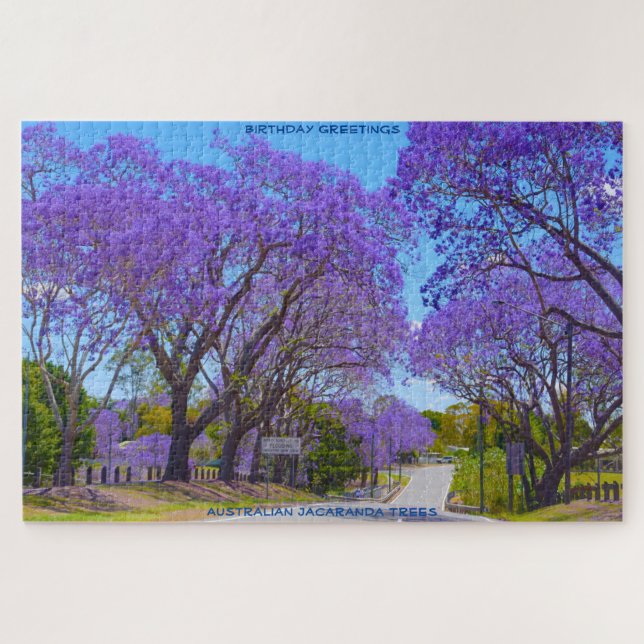 Birthday Greetings Jacaranda Trees Australien (Horizontal)