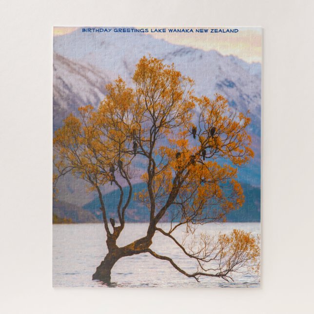 Birthday Greetings Lake Wanaka Neuseeland (Vertikal)