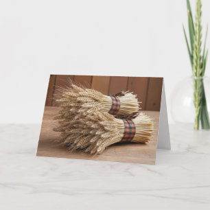 Birthday Harvest Wheat Bundles Karte