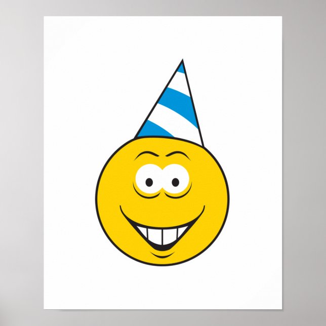 Birthday Hat Face Poster (Vorne)
