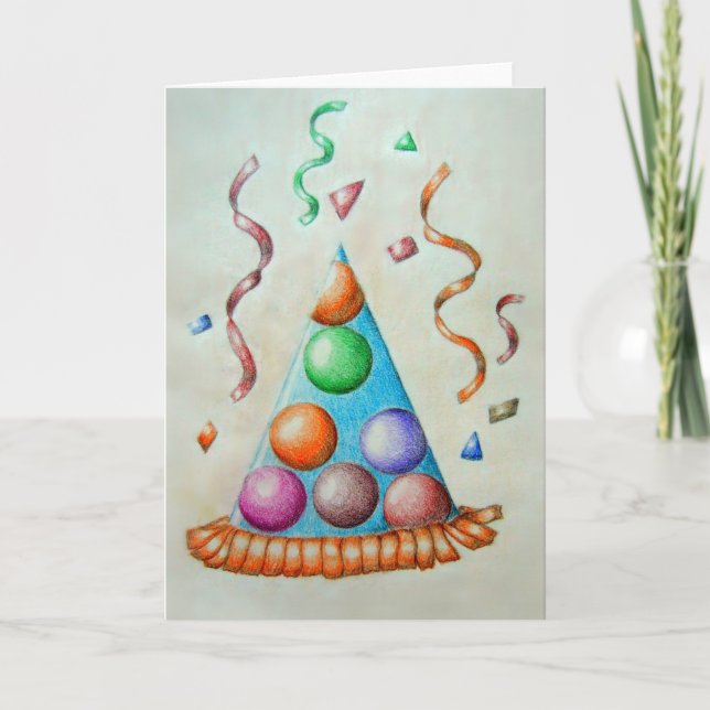 Birthday Hat Karte (Vorderseite)